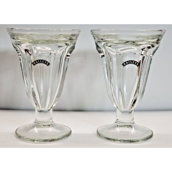 Bailey's Ice Cream Sundae Glasses Vintage Style set of 2 - Picture 5 of 5